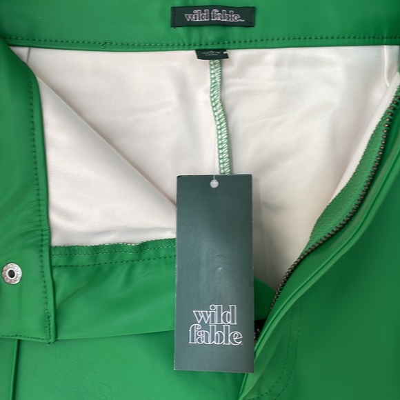 Green Leather Pants - Picture 4 of 5